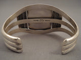 Museum Vintage Navajo 'Squared #8 Turquoise' Native American Jewelry Silver Bracelet-Nativo Arts