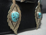 Museum Vintage Navajo Squash Blossom Turquoise Sterling Silver Concho Belt-Nativo Arts