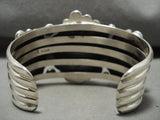 Museum Vintage Navajo 'Triple Royston Turquoise' Sterling Native American Jewelry Silver Bracelet Old-Nativo Arts