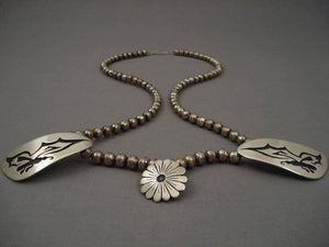 Museum Vintage Navajo Tsosie Native American Jewelry Silver Butterfly Necklace Old-Nativo Arts