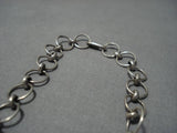 Museum Vintage Navajo Tubes Of Silver Lapis Native American Necklace Old-Nativo Arts