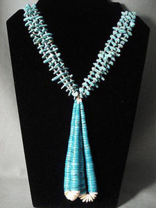 MUSEUM VINTAGE NAVAJO TURQUOISE COLLECTION NECKLACE OLD VTG-Nativo Arts