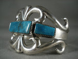 Museum Vintage Navajo Turquoise Native American Jewelry Silver Bracelet-Nativo Arts