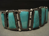 Museum Vintage Navajo Turquoise Native American Jewelry Silver Bracelet-Nativo Arts