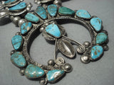 Museum Vintage Navajo Turquoise Sterling Native American Jewelry Silver Squash Blossom Necklace Old-Nativo Arts
