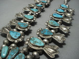 Museum Vintage Navajo Turquoise Sterling Native American Jewelry Silver Squash Blossom Necklace Old-Nativo Arts