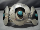 Museum Vintage Navajo Turquoise Sterling Silver Native American Bracelet Old-Nativo Arts