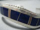 Museum Vintage Navajo Waving Lapis Sterling Silver Native American Jewelry Bracelet-Nativo Arts