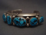 Museum Vintage Navajo Wilson Begay Turquoise Native American Jewelry Silver Bracelet-Nativo Arts