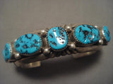Museum Vintage Navajo Wilson Begay Turquoise Native American Jewelry Silver Bracelet-Nativo Arts