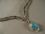 Museum Vintage Navajo Yazzie Turquoise Native American Jewelry Silver Necklace-Nativo Arts