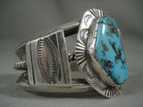 Museum Vintage Santo Domingo Persian Turquoise Native American Jewelry Silver Bracelet Old-Nativo Arts