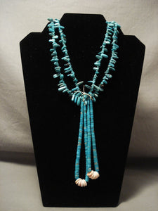 Museum Vintage Santo Domingo 'Tears Of Joy' Turquoise Necklace-Nativo Arts