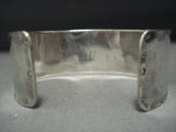 Museum Vintage Thicker Native American Jewelry Zuni Turquoise Sterling Silver Bracelet Cuff Old-Nativo Arts