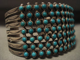 Museum Vintage Zuni/ Navajo Snake Eyes Turquoise Native American Jewelry Silver Bracelet-Nativo Arts