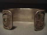 Mystical Vintage Navajo 'Turquoise Brick' Native American Jewelry Silver Bracelet-Nativo Arts