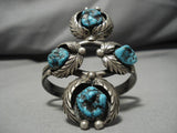 Native American Amazing Keyonnie Begay Turquoise Sterling Silver Bracelet-Nativo Arts