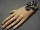 Native American Amazing Keyonnie Begay Turquoise Sterling Silver Bracelet-Nativo Arts
