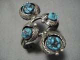Native American Amazing Keyonnie Begay Turquoise Sterling Silver Bracelet-Nativo Arts