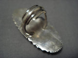 Native American Extremely Detailed!! Raymond Jack Turquoise Kachina Sterling Silver Ring-Nativo Arts