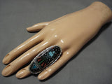 Native American Extremely Detailed!! Raymond Jack Turquoise Kachina Sterling Silver Ring-Nativo Arts