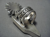 Native American Giant Sterling Silver Kachina Stamped Sterling Detailed Amazing Ring- 34 Grams!!-Nativo Arts