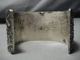 Native American Huge And Heavy!! Sterling Silver Cross 112 Grams Bracelet Cuff-Nativo Arts