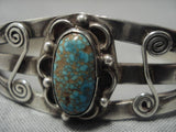 Native American Important Eaerly 1900's Deposit #8 Turquoise Sterling Silver Bracelet-Nativo Arts