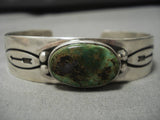 Native American Important Jeanette Dale Damale Turquoise Sterling Silver Bracelet Cuff-Nativo Arts
