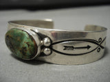 Native American Important Jeanette Dale Damale Turquoise Sterling Silver Bracelet Cuff-Nativo Arts