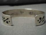 Native American Important Jeanette Dale Damale Turquoise Sterling Silver Bracelet Cuff-Nativo Arts