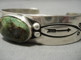 Native American Important Jeanette Dale Damale Turquoise Sterling Silver Bracelet Cuff-Nativo Arts