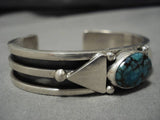 Native American Important Jeanette Dale Royston Turquoise Sterling Silver Bracelet-Nativo Arts