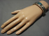 Native American Important Jeanette Dale Royston Turquoise Sterling Silver Bracelet-Nativo Arts
