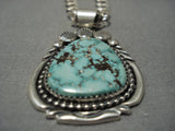 Native American Important Jeanette Dale Turquoise Sterling Silver Necklace-Nativo Arts