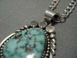 Native American Important Jeanette Dale Turquoise Sterling Silver Necklace-Nativo Arts