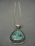 Native American Important Jeanette Dale Turquoise Sterling Silver Necklace-Nativo Arts