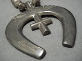 Native American Important Vintage Cochiti Sterling Silver Joseph H Quinatana Necklace Old-Nativo Arts