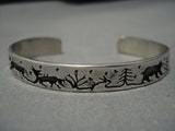 Native American Important Vintage Santo Domingo Ed Wayne Aragon Sterling Silver Bracelet-Nativo Arts