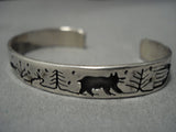 Native American Important Vintage Santo Domingo Ed Wayne Aragon Sterling Silver Bracelet-Nativo Arts