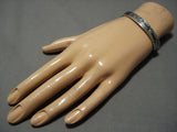 Native American Important Vintage Santo Domingo Ed Wayne Aragon Sterling Silver Bracelet-Nativo Arts