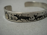 Native American Important Vintage Santo Domingo Ed Wayne Aragon Sterling Silver Bracelet-Nativo Arts
