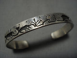 Native American Important Vintage Santo Domingo Ed Wayne Aragon Sterling Silver Bracelet-Nativo Arts