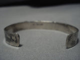 Native American Important Vintage Zuni Wayne Calavaza Turquoise Sterling Silver Bracelet Old-Nativo Arts