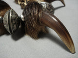 Native American Jewelry 335 Grams Vintage Sterling Silver Squash Blossom Necklace-Nativo Arts
