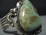 Native American Jewelry Amazing Vintage Green Turquoise Sterling Silver Tso Family Bracelet Old-Nativo Arts