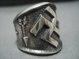 Native American Jewelry Important Kenny Yazzie Whirling Log Sterling Silver Ring-Nativo Arts