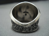 Native American Jewelry Important Kenny Yazzie Whirling Log Sterling Silver Ring-Nativo Arts
