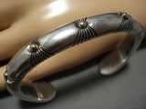 Native American Jewelry Important San Stover 14k Gold Heavy Sterling Silver Bracelet Cuff Old-Nativo Arts