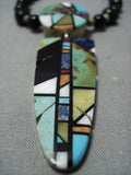 Native American Jewelry Important Santo Domingo Green Turquoise Sterling Silver Neito Necklace-Nativo Arts